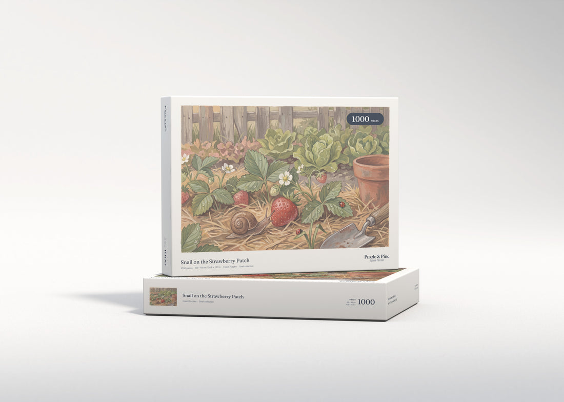 Snail on the Strawberry Patch jigsaw puzzle - gift box