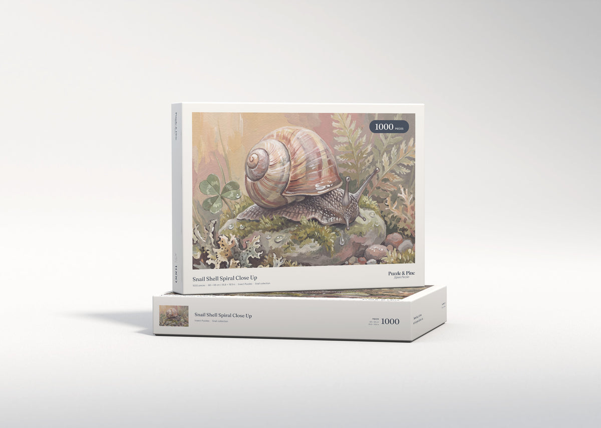 Snail Shell Spiral Close Up jigsaw puzzle - gift box