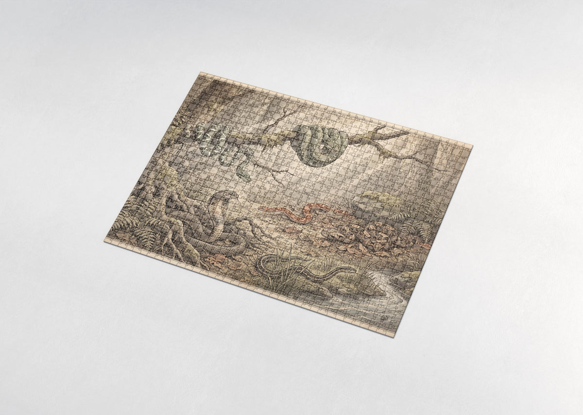 Snakes of the World Collage jigsaw puzzle - assembled puzzle