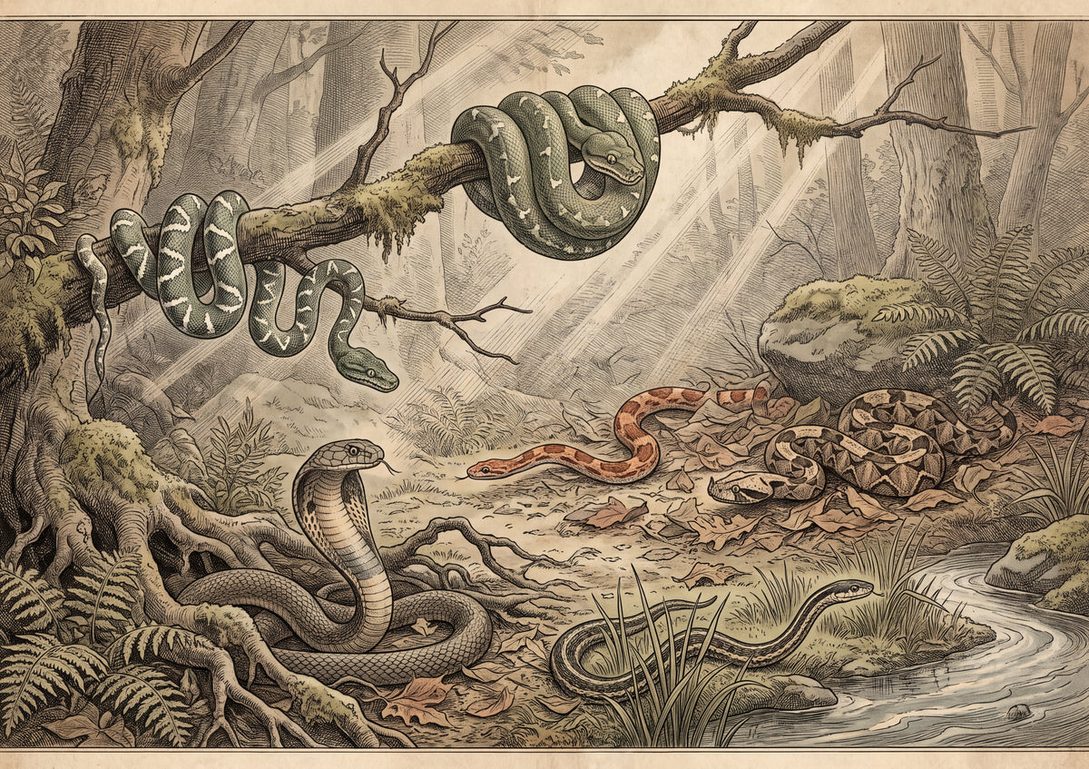 Snakes of the World Collage jigsaw puzzle