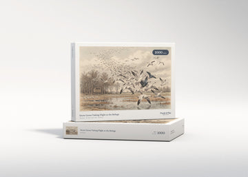 Snow Geese Taking Flight at the Refuge jigsaw puzzle - gift box