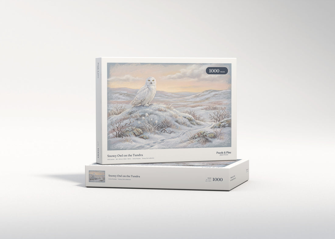 Snowy Owl on the Tundra jigsaw puzzle - gift box