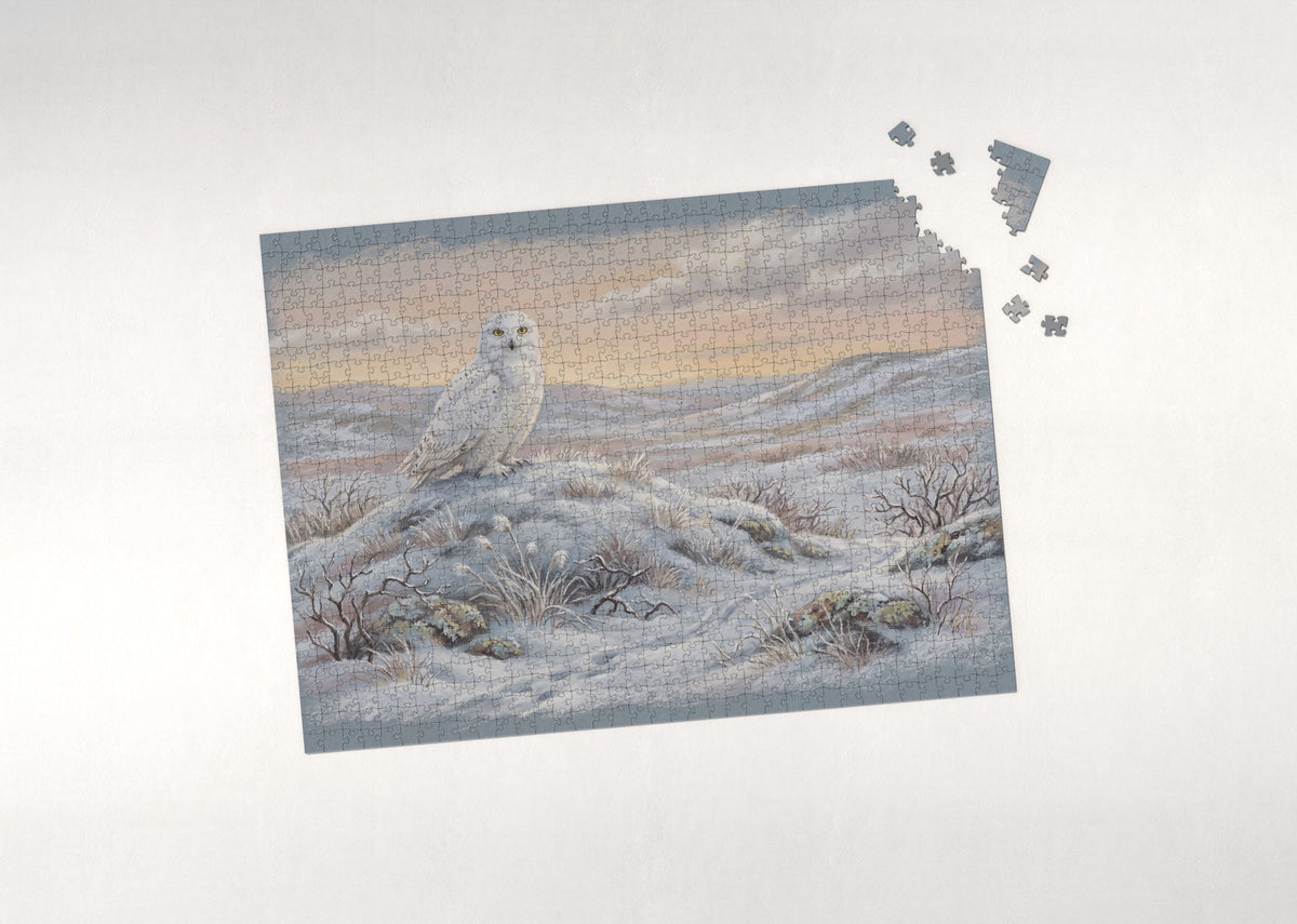 Snowy Owl on the Tundra jigsaw puzzle - puzzle with loose pieces