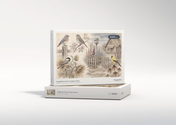 Songbirds in the Cottage Garden jigsaw puzzle - gift box