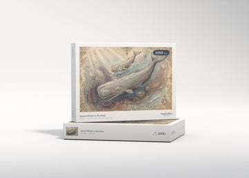 Sperm Whale in the Deep jigsaw puzzle - gift box