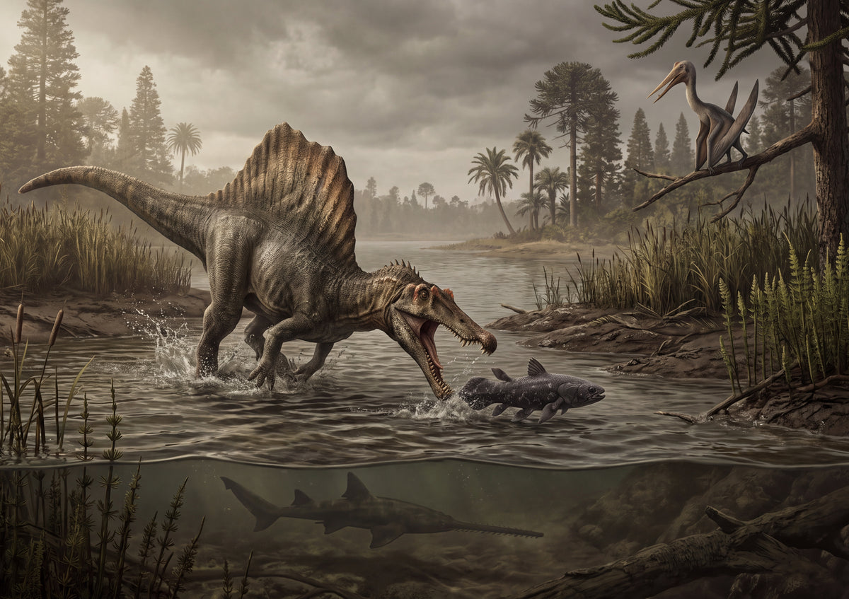 Spinosaurus Fishing in the River jigsaw puzzle