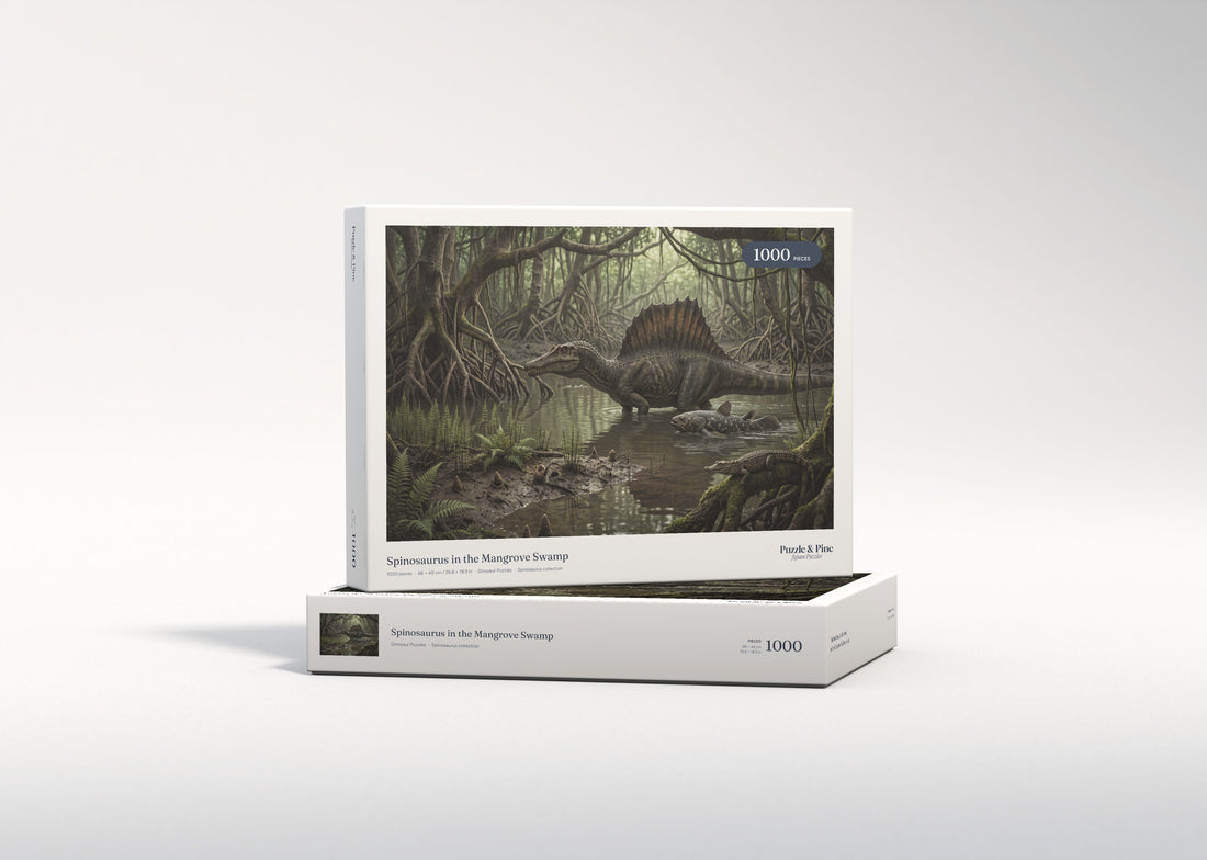 Spinosaurus in the Mangrove Swamp jigsaw puzzle - gift box