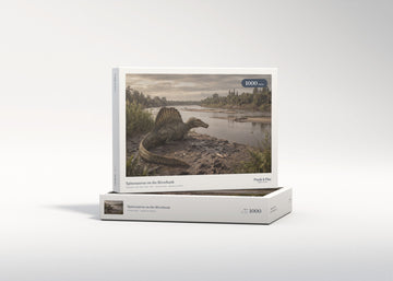 Spinosaurus on the Riverbank jigsaw puzzle - gift box