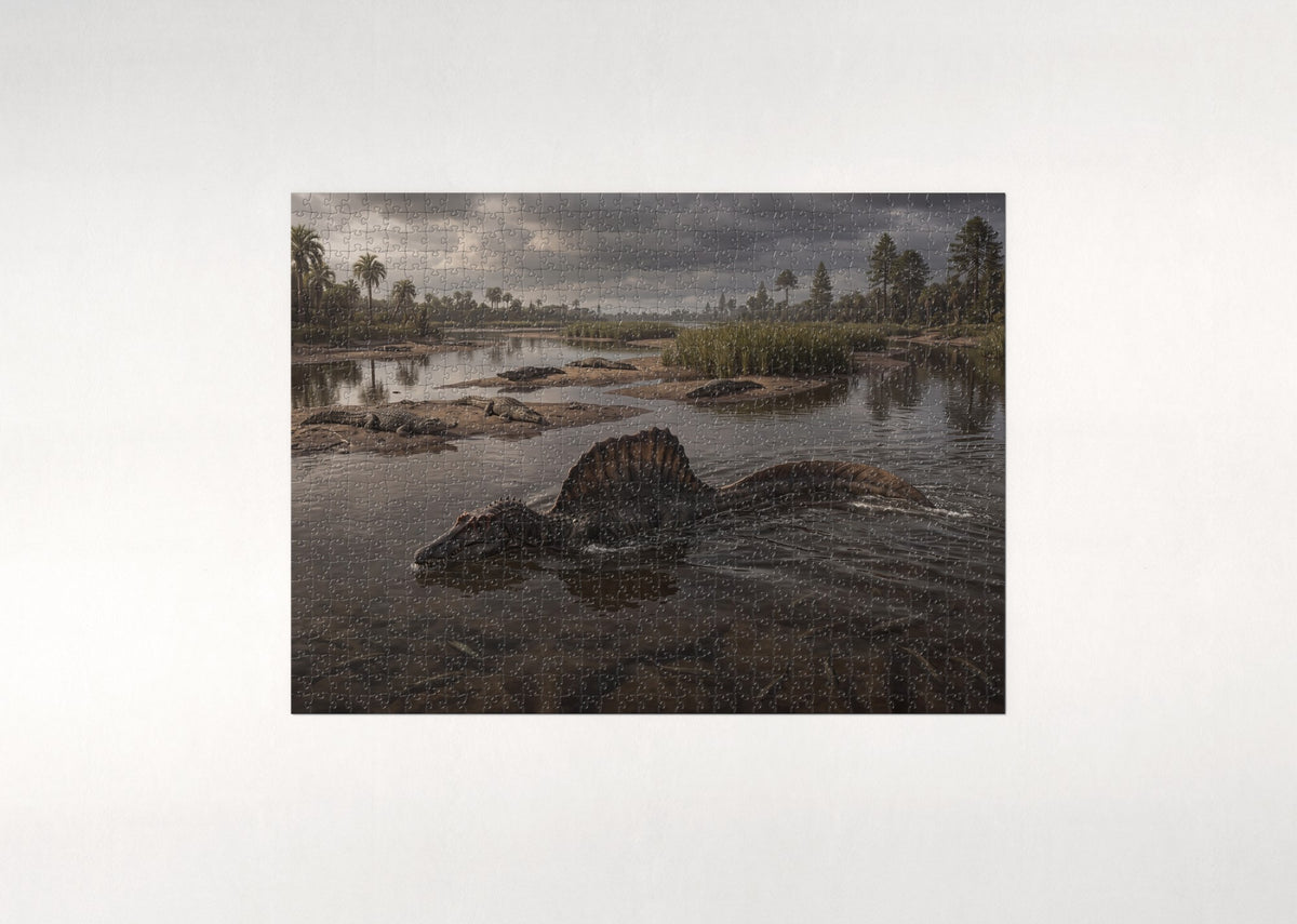 Spinosaurus Swimming the Delta jigsaw puzzle - flat puzzle
