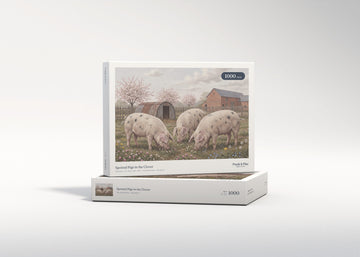 Spotted Pigs in the Clover jigsaw puzzle - gift box