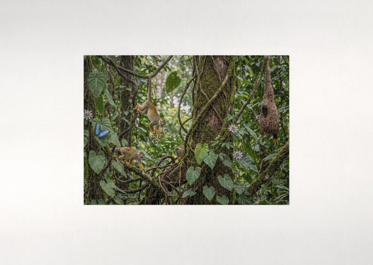 Squirrel Monkeys Among the Vines jigsaw puzzle - flat puzzle