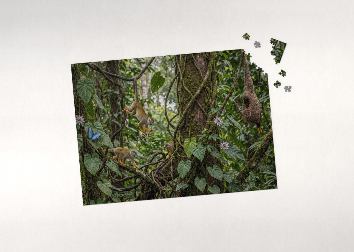 Squirrel Monkeys Among the Vines jigsaw puzzle - puzzle with loose pieces