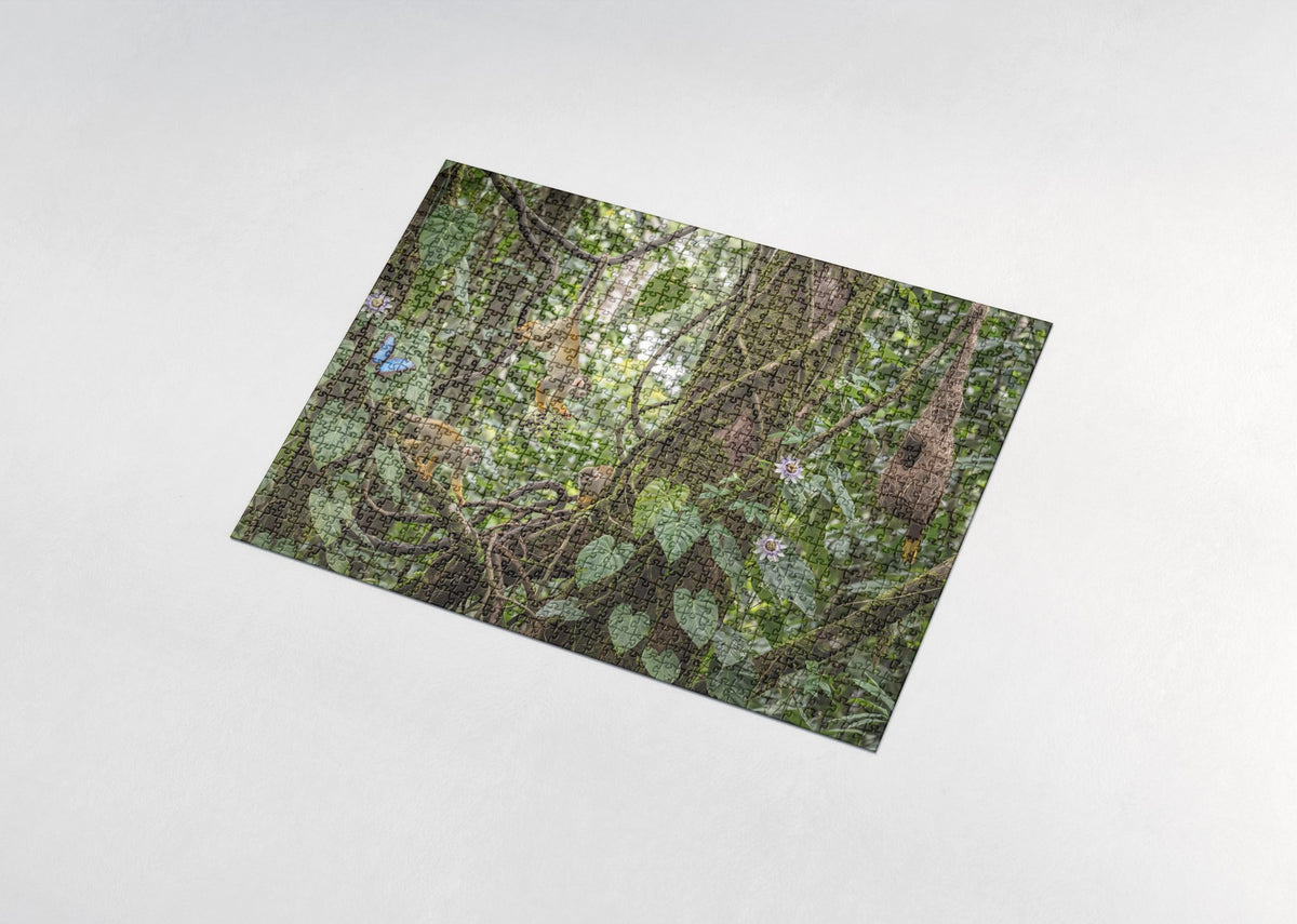 Squirrel Monkeys Among the Vines jigsaw puzzle - assembled puzzle