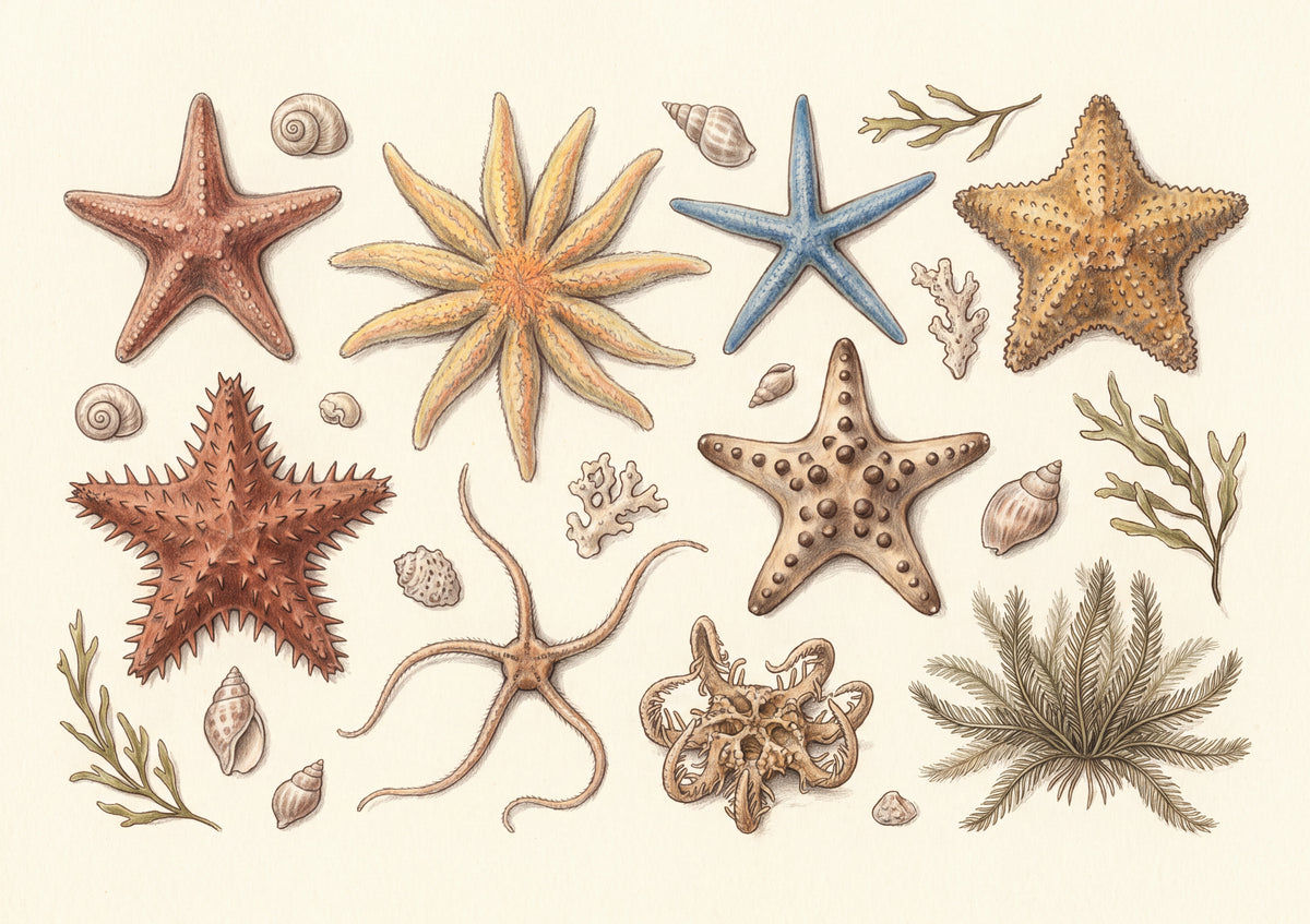 Starfish Collage Vintage Plate jigsaw puzzle