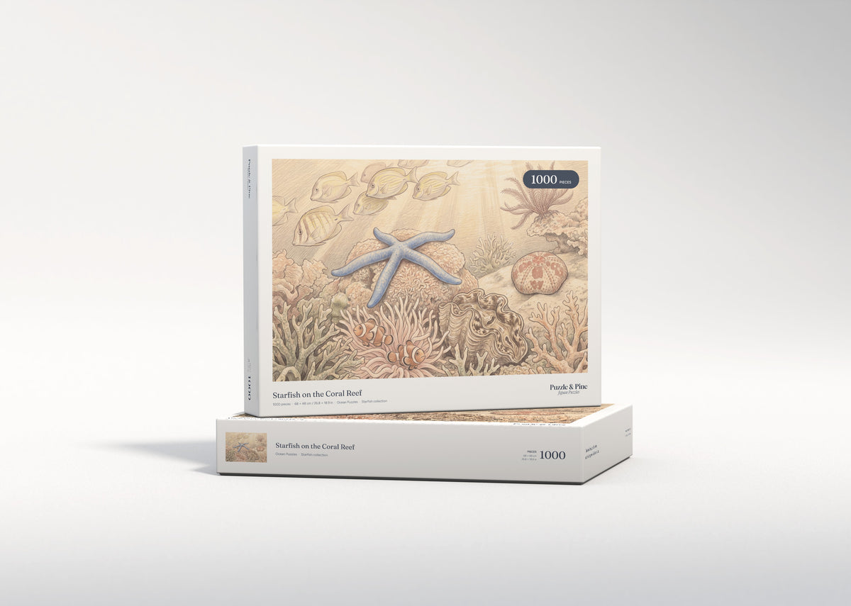 Starfish on the Coral Reef jigsaw puzzle - gift box
