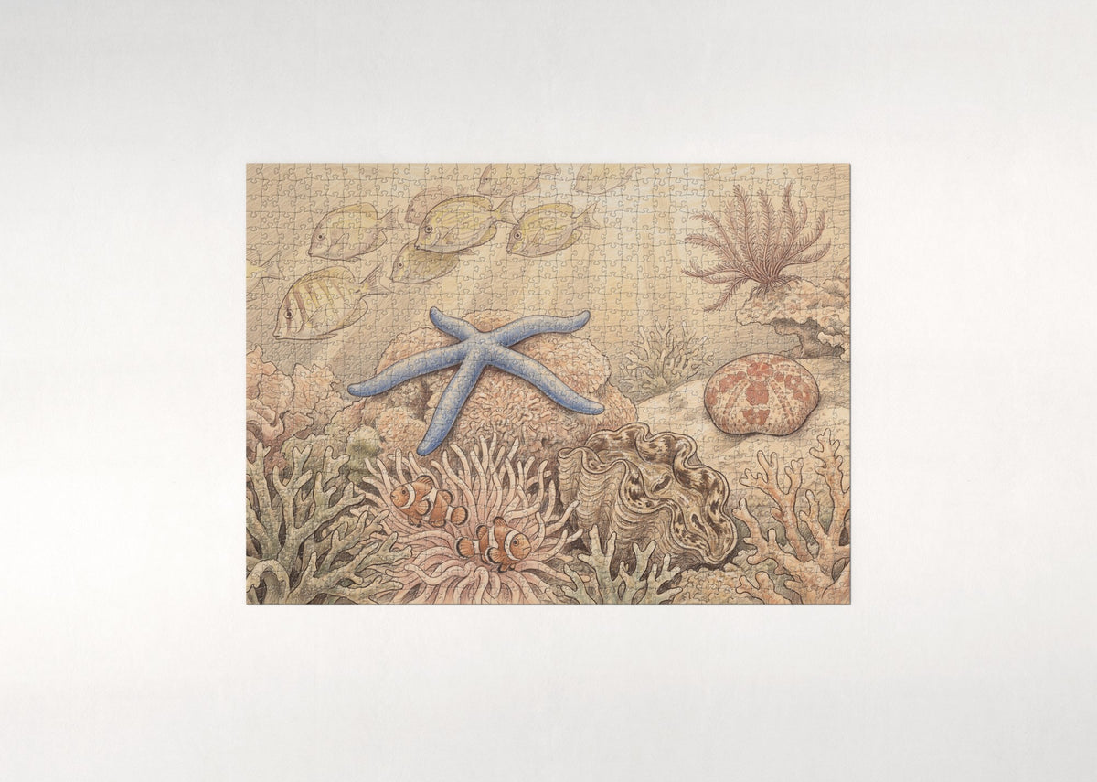 Starfish on the Coral Reef jigsaw puzzle - flat puzzle