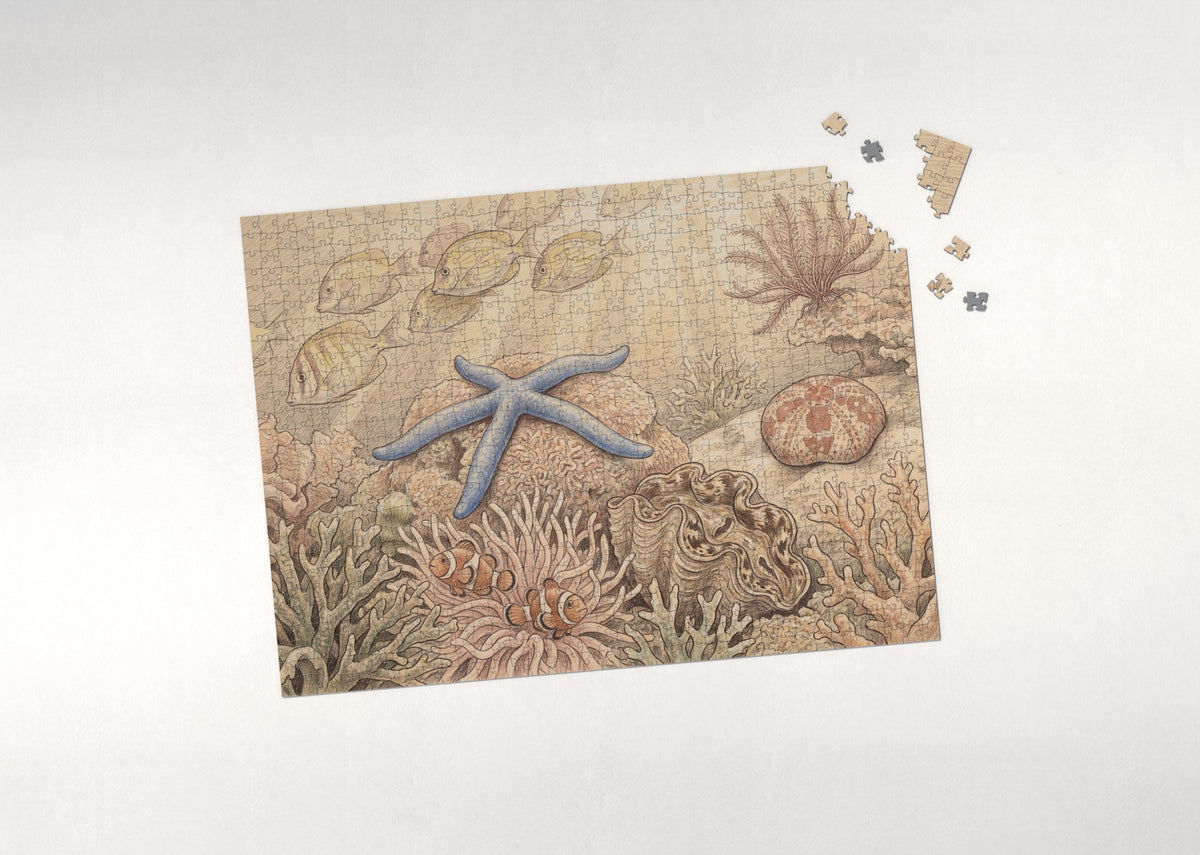 Starfish on the Coral Reef jigsaw puzzle - puzzle with loose pieces