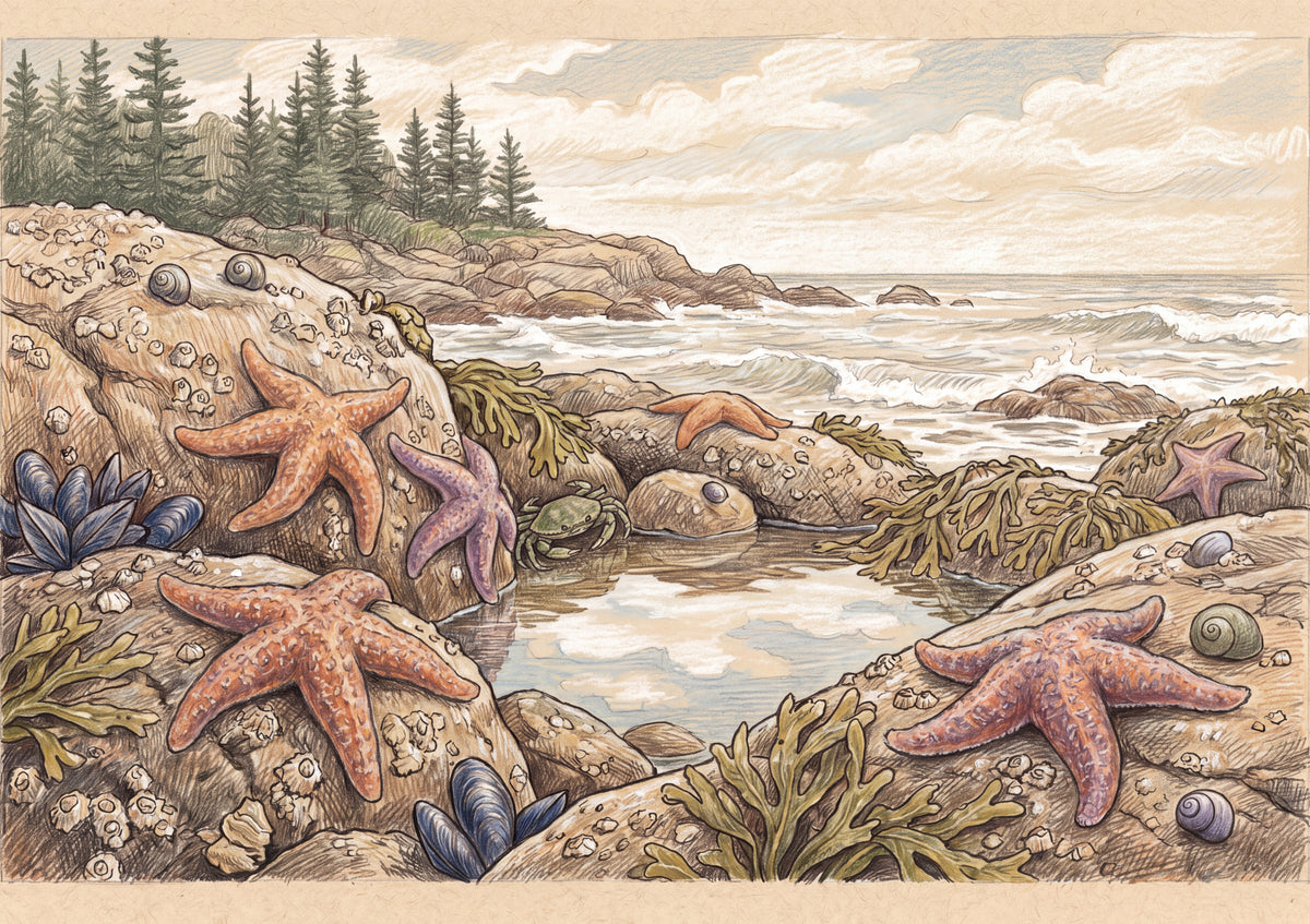 Starfish on the Rocky Shore jigsaw puzzle
