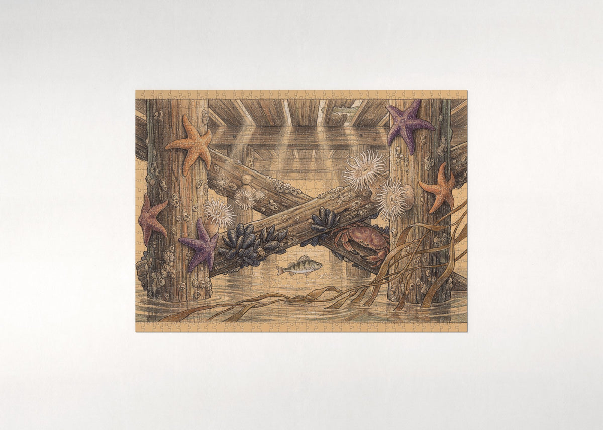 Starfish Under the Pier jigsaw puzzle - flat puzzle