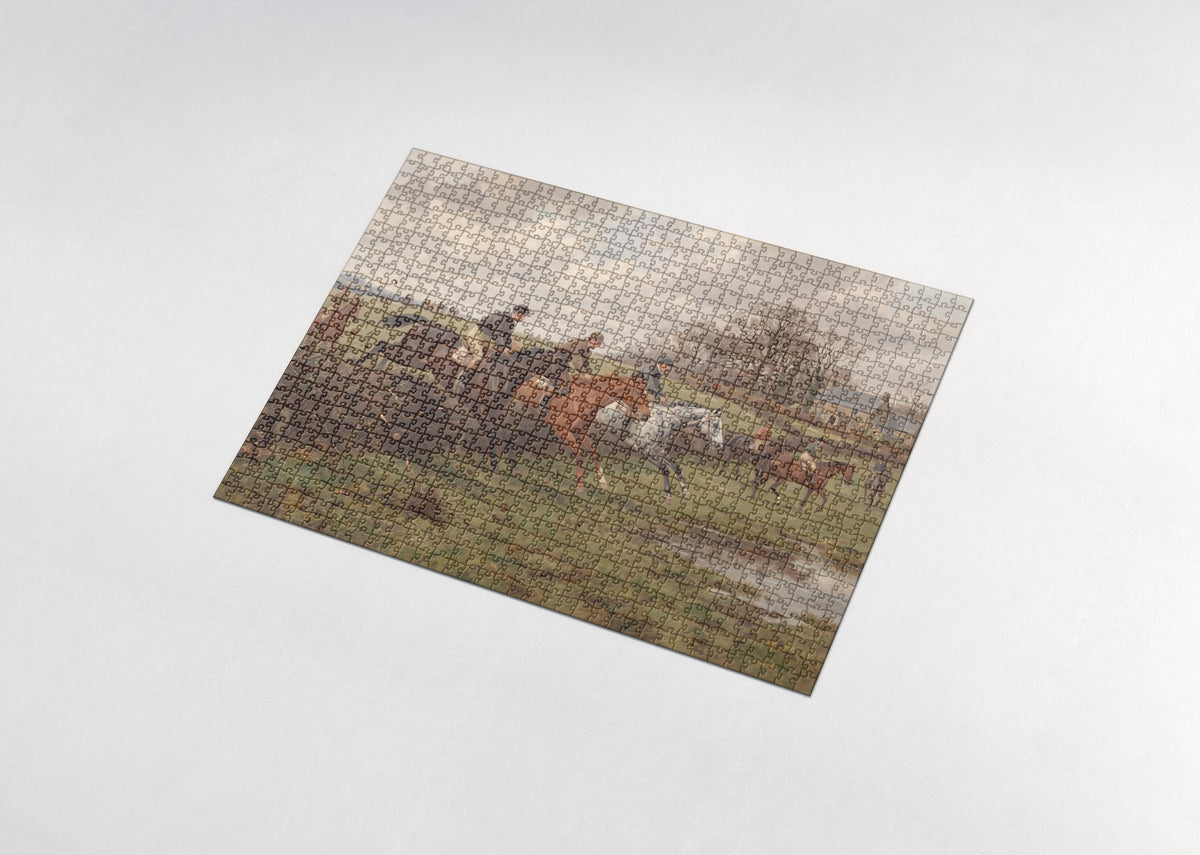 Steeplechase Over the Hedges jigsaw puzzle - assembled puzzle