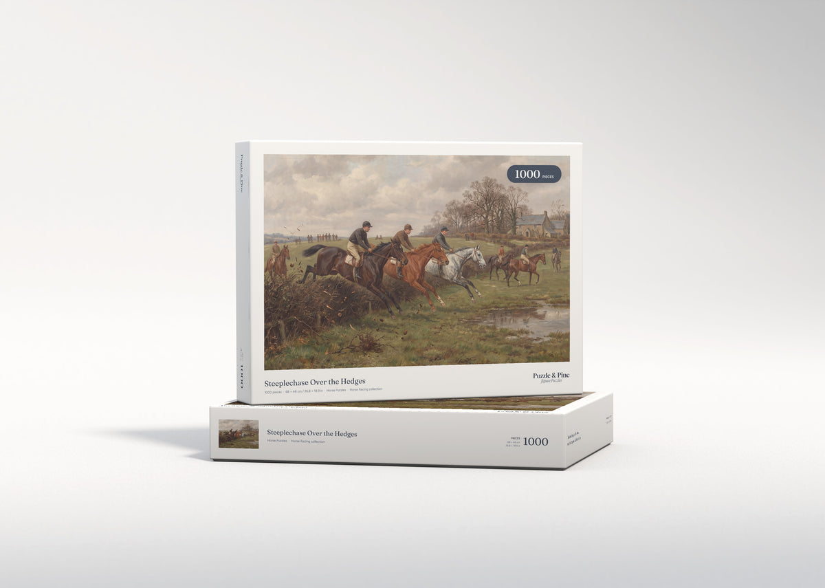 Steeplechase Over the Hedges jigsaw puzzle - gift box