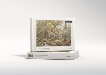 Stegosaurus Among the Giant Ferns jigsaw puzzle - gift box
