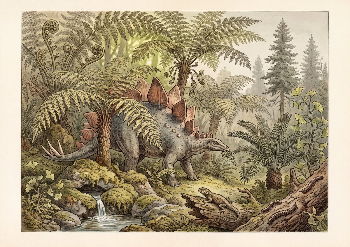 Stegosaurus Among the Giant Ferns jigsaw puzzle