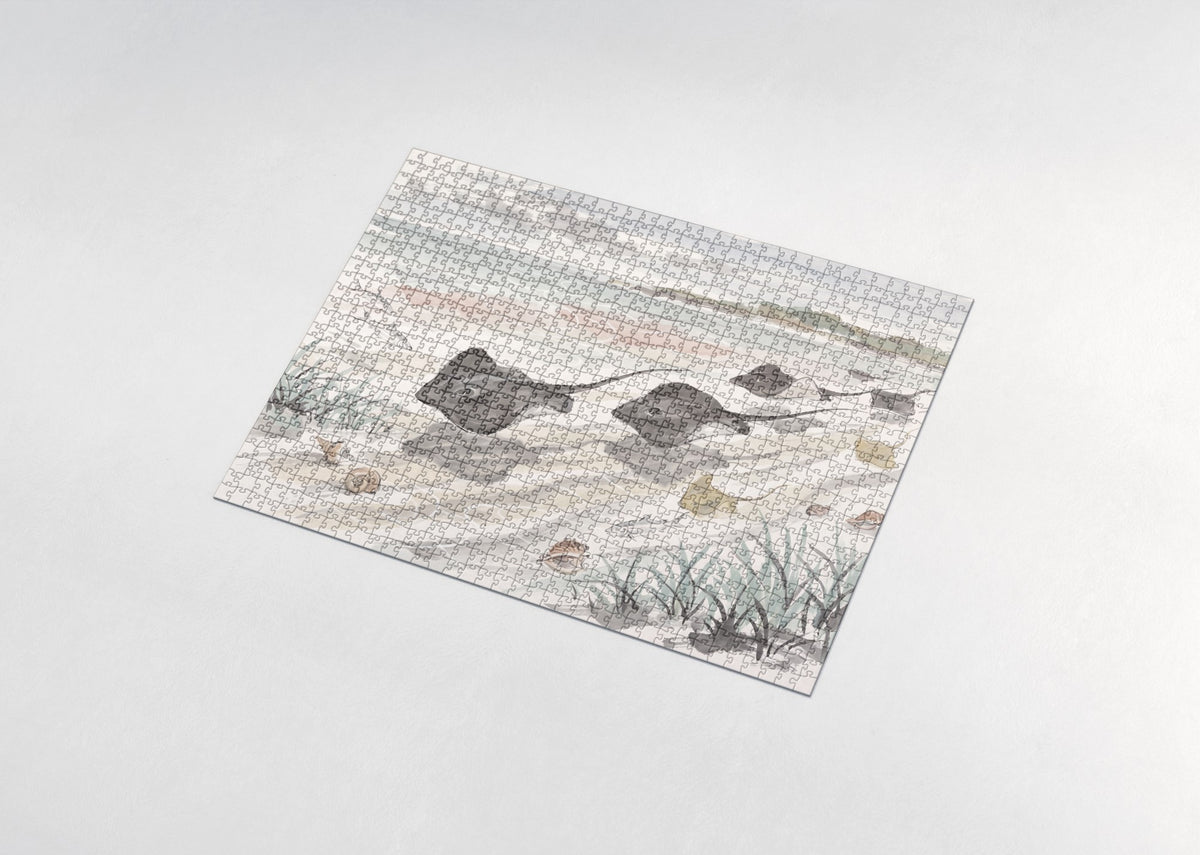 Stingrays in the Shallows jigsaw puzzle - assembled puzzle