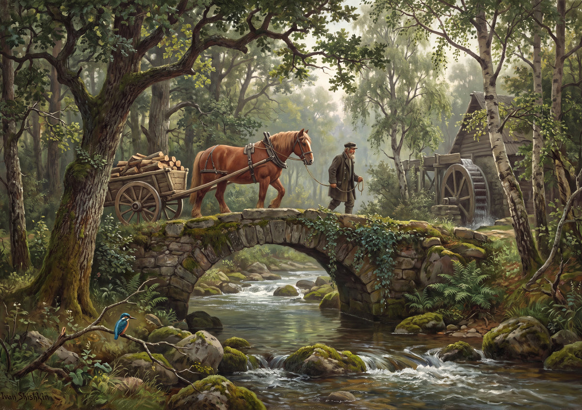 Stone Bridge Cart Crossing jigsaw puzzle