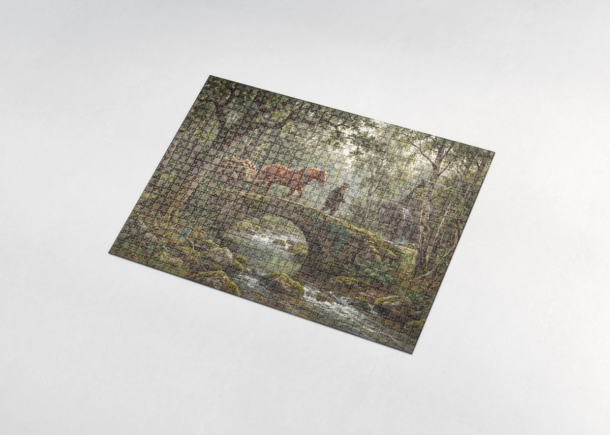 Stone Bridge Cart Crossing jigsaw puzzle - assembled puzzle