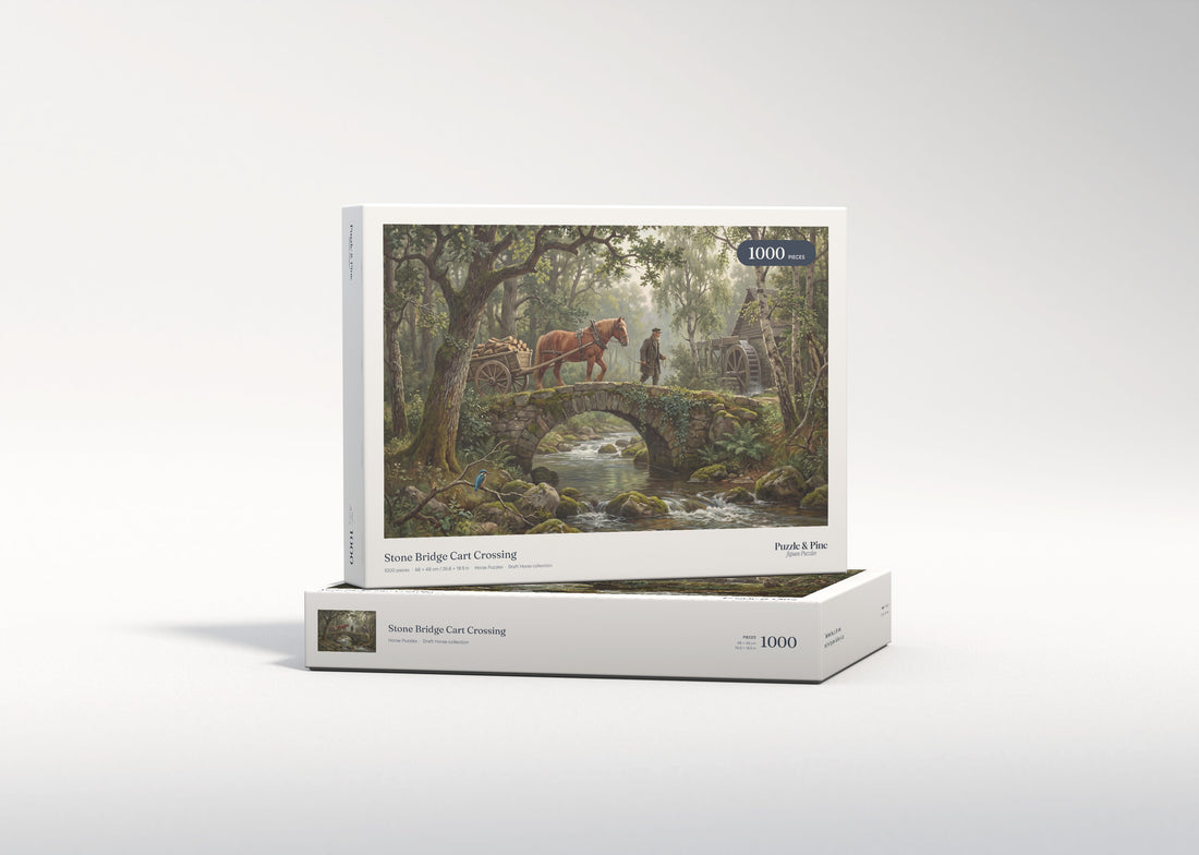 Stone Bridge Cart Crossing jigsaw puzzle - gift box
