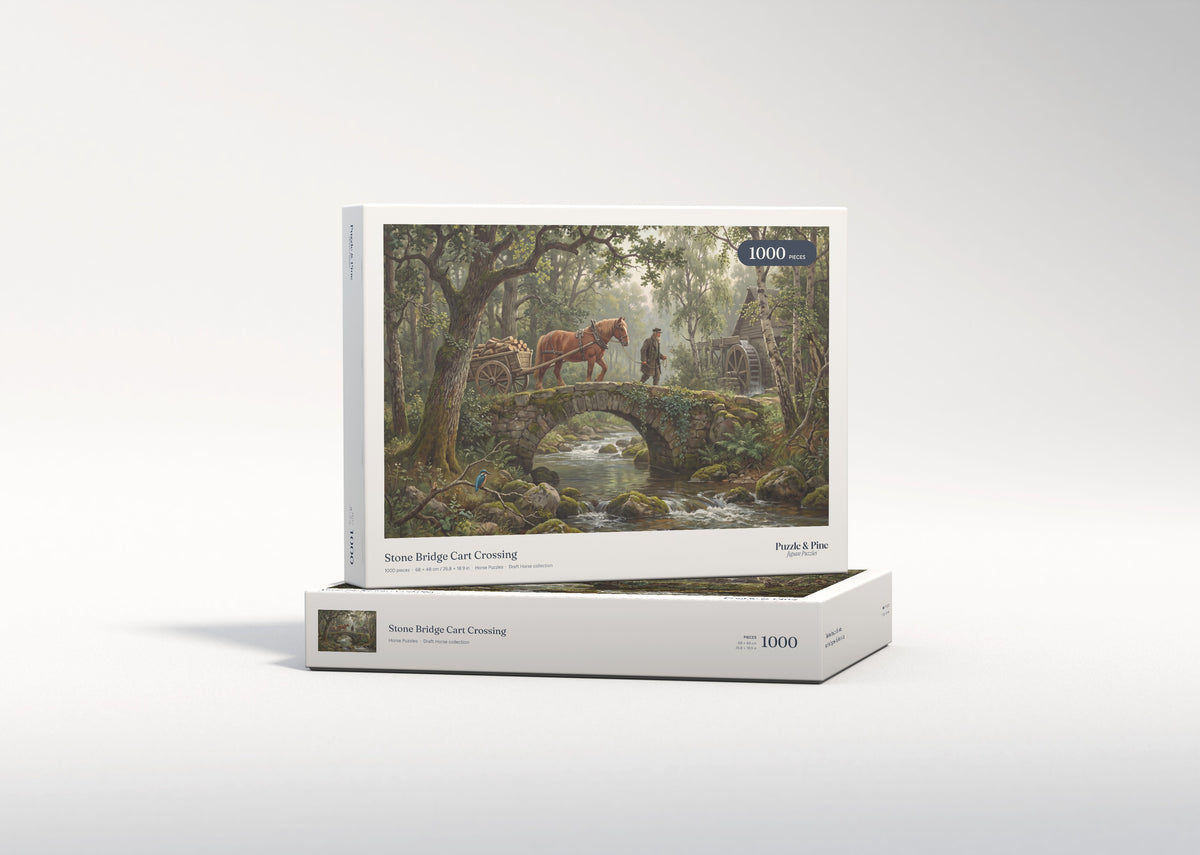 Stone Bridge Cart Crossing jigsaw puzzle - gift box