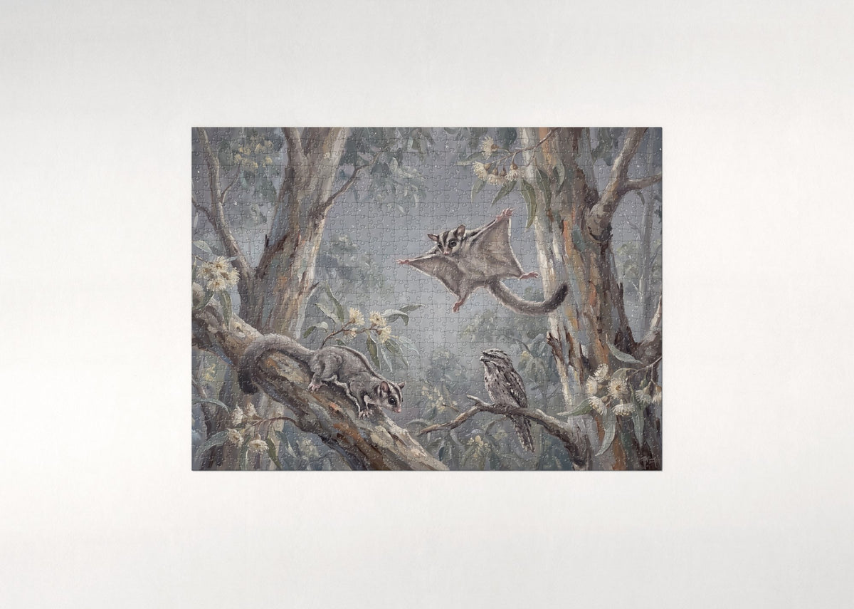 Sugar Glider at Night jigsaw puzzle - flat puzzle