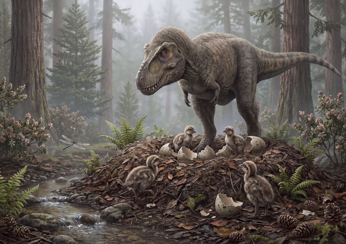 T Rex and Hatchlings at the Nest jigsaw puzzle
