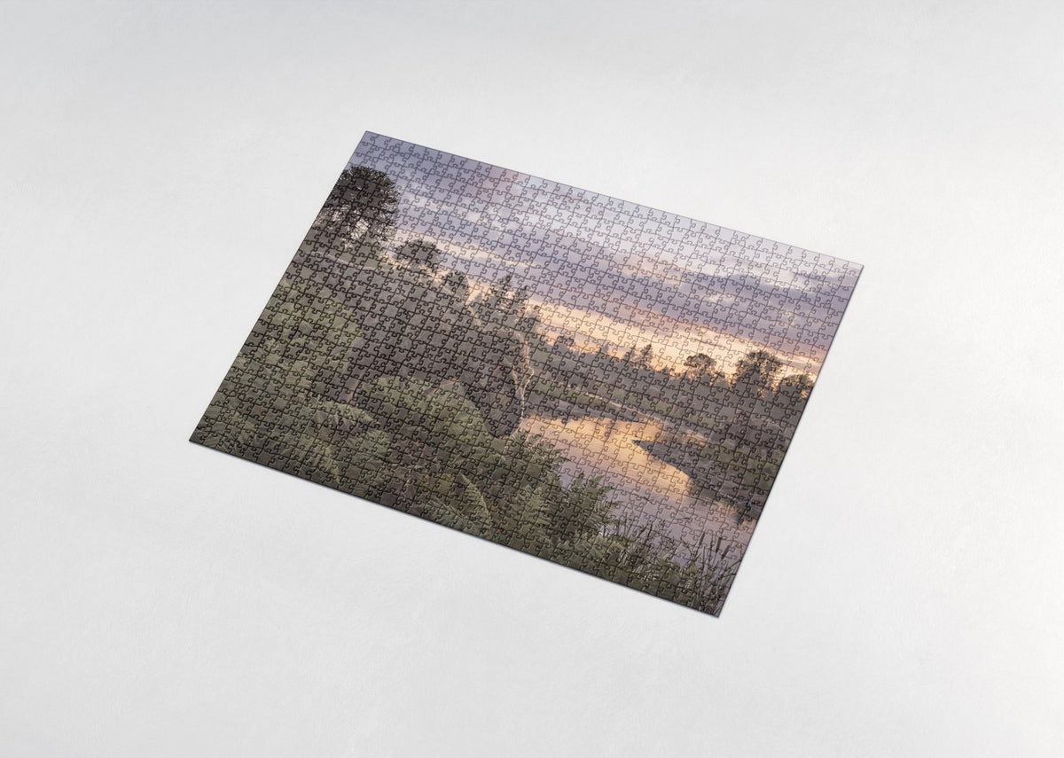 T Rex Hunting at Dusk jigsaw puzzle - assembled puzzle