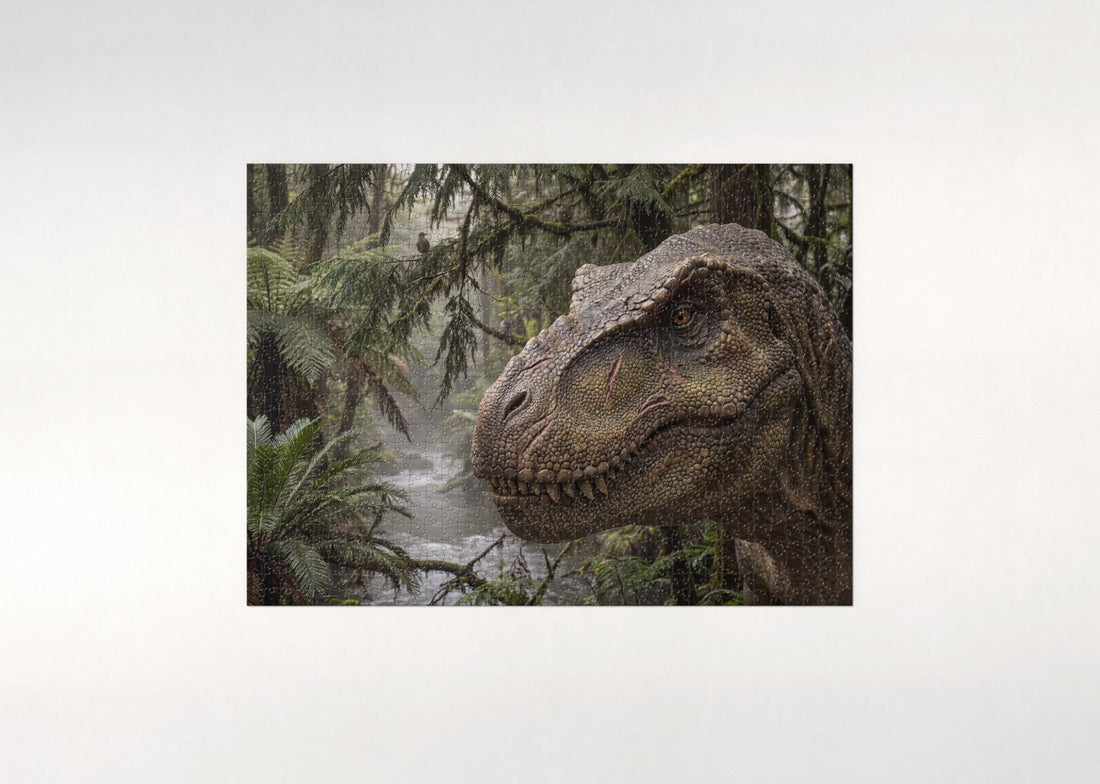 T Rex Portrait Close Up jigsaw puzzle - gift box