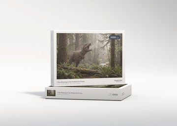 T Rex Roaring in the Prehistoric Forest jigsaw puzzle - gift box