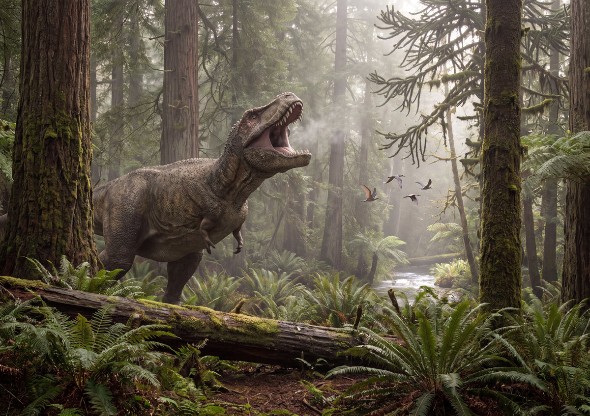T Rex Roaring in the Prehistoric Forest jigsaw puzzle