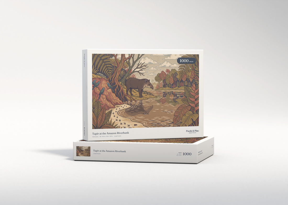 Tapir at the Amazon Riverbank jigsaw puzzle - gift box