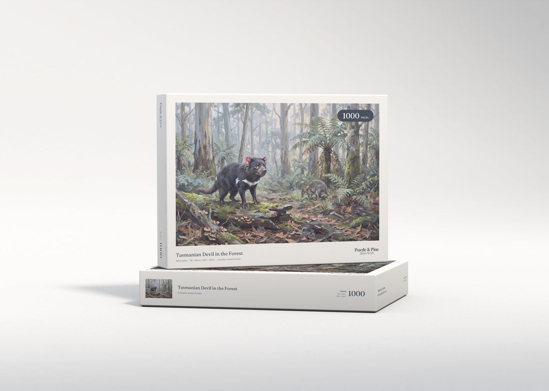 Tasmanian Devil in the Forest jigsaw puzzle - gift box