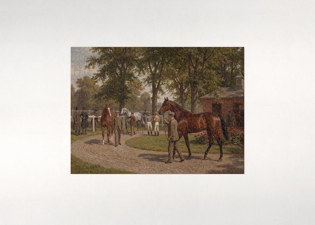 The Paddock Before the Race jigsaw puzzle - gift box