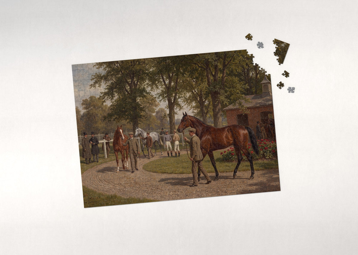 The Paddock Before the Race jigsaw puzzle - puzzle with loose pieces