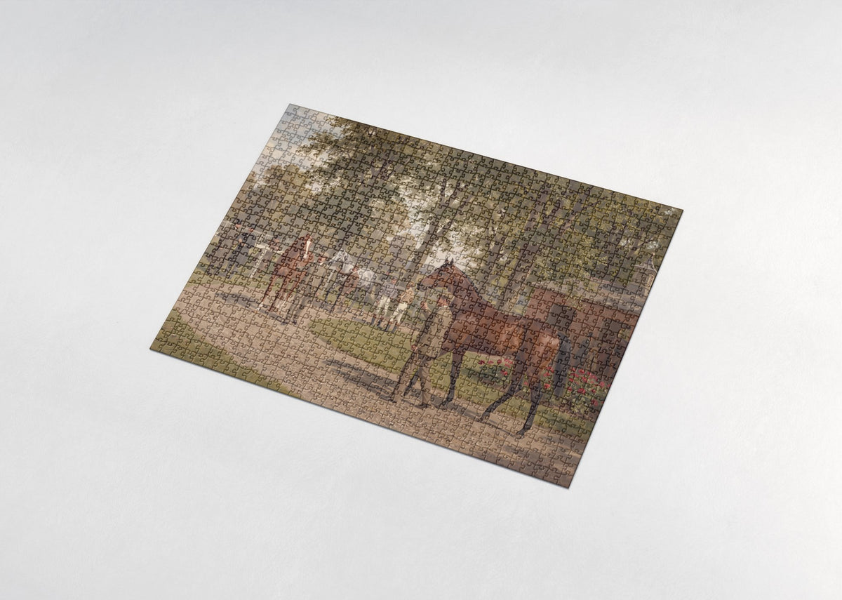 The Paddock Before the Race jigsaw puzzle - assembled puzzle