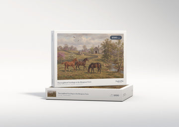 Thoroughbred Yearlings at the Bluegrass Farm jigsaw puzzle - gift box