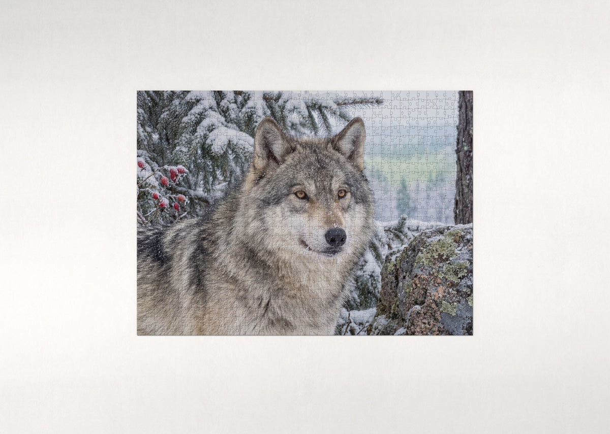 Timber Wolf Portrait jigsaw puzzle - flat puzzle