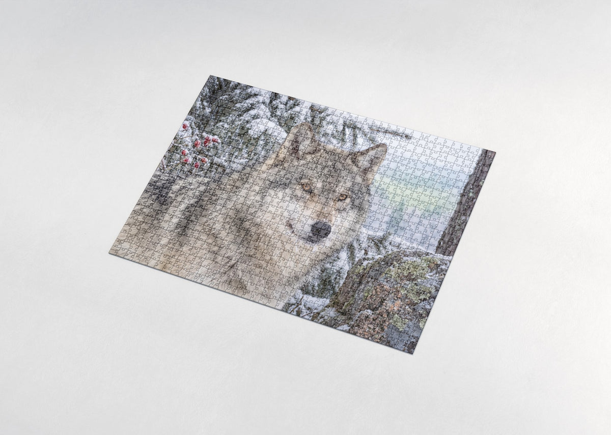 Timber Wolf Portrait jigsaw puzzle - assembled puzzle