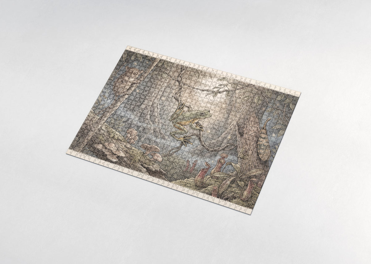Tree Frog at Night in the Jungle jigsaw puzzle - assembled puzzle