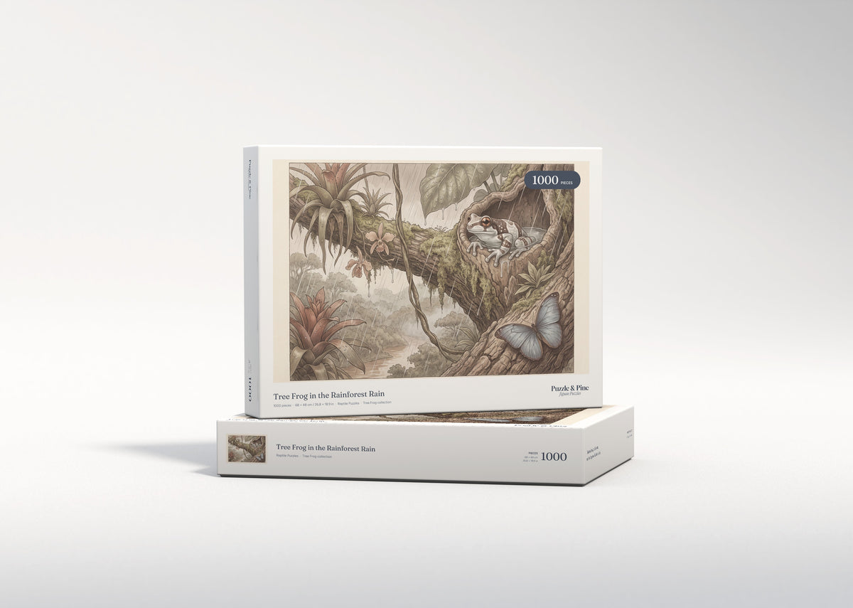 Tree Frog in the Rainforest Rain jigsaw puzzle - gift box