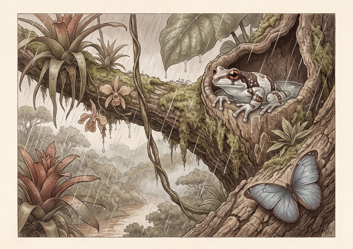 Tree Frog in the Rainforest Rain jigsaw puzzle