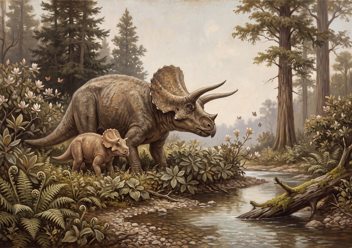 Triceratops Mother and Calf jigsaw puzzle